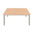 Tisch 150 x 75 cm, Sichtblende 40 cm hoch, Rundrohr 40 x 2 mm, Platte M 